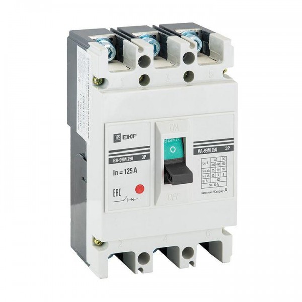  Выключатель автоматический 3п 100/125А 35кА ВА-99М PROxima EKF mccb99-100-125m 