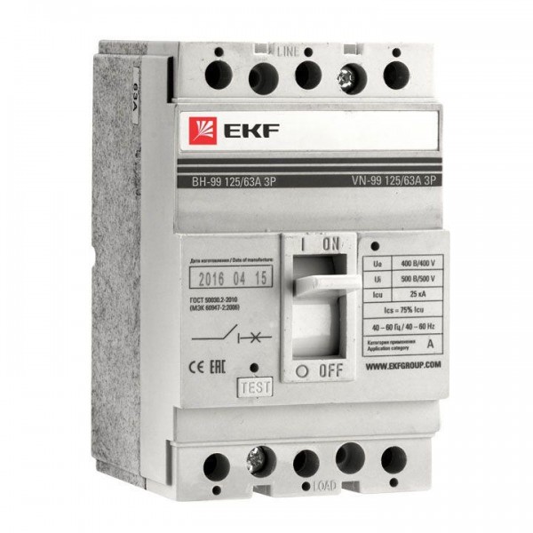  Выключатель нагрузки 3п ВН-99 800/630А EKF sl99-800-630 