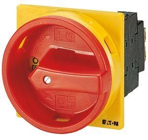  Выключатель главный T0-2-15169/EA/SVB 3P+1 12А ручка красн./желт. EATON 007975 