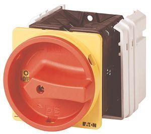  Выключатель главный T5B-3-15284/EA/SVB 3P+N+2НО 63А ручка красн./желт. EATON 092488 