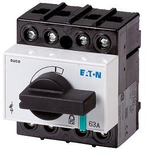  Выключатель-разъединитель Duco 3п+прох.N 63А с рукоятью DCM63/1 EATON 1314004 