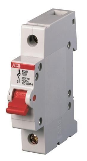  Рубильник 1п E201r 80А рычаг красн. ABB 2CDE281001R0080 