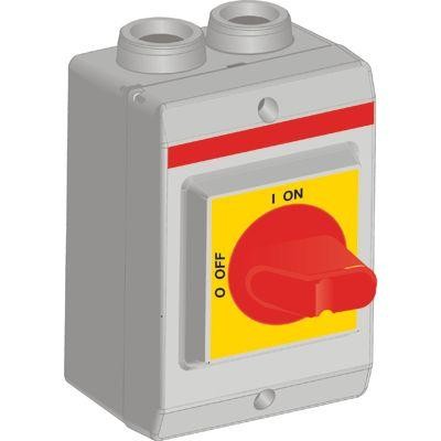  Рубильник 3п OTP16KA3M1 16А 4хM20 желт./красн. ручка в боксе ABB 1SCA022401R0330 