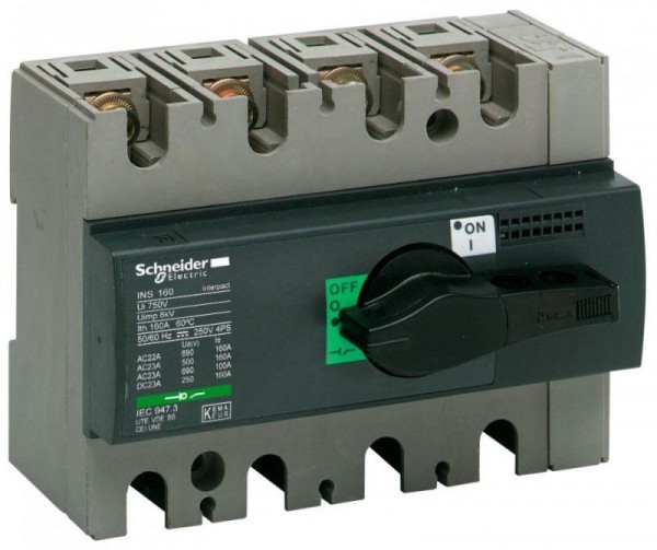  Выключатель-разъединитель 4п Interpact 100А SchE 28909 
