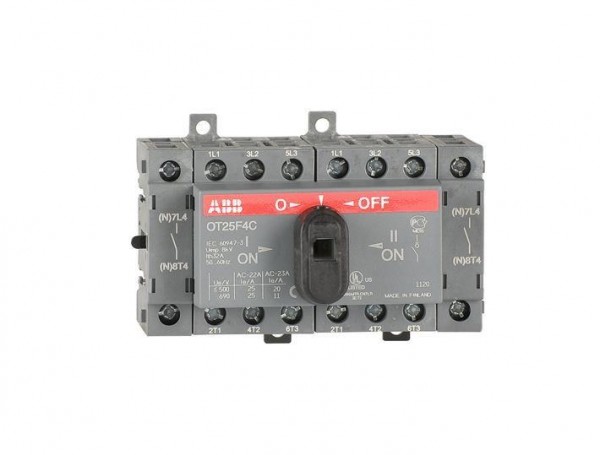  Рубильник реверсивный OT25 F4C 25А (25А AC23) ABB 1SCA104877R1001 