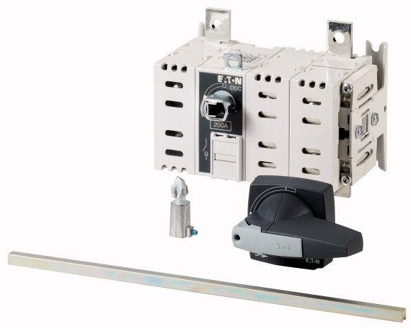  Выключатель-разъединитель DDC 160/2/M4/P-G пост. ток 2п 160А сер. ручка с удл. ось монтаж на дверь шкафа EATON 6098935 