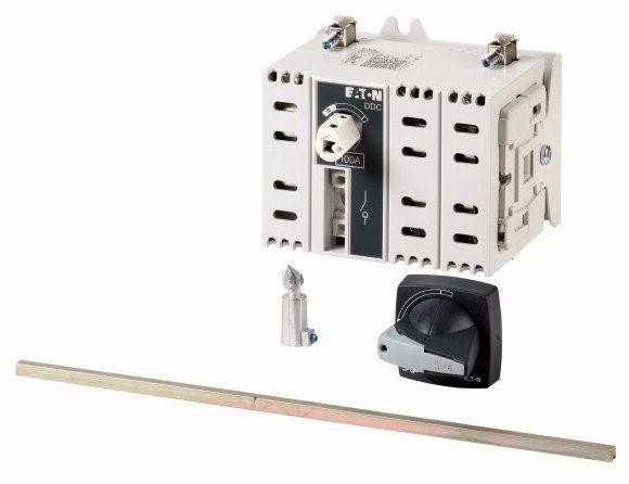  Выключатель-разъединитель DDC 80/2/M4/P-G пост. ток 2п 80А сер. ручка с удл. ось монтаж на дверь шкафа EATON 6098925 