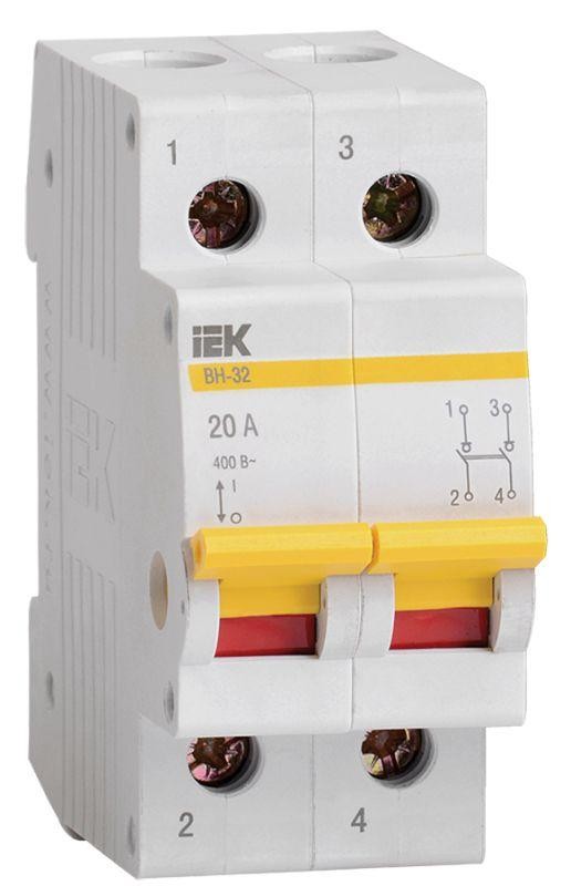  Выключатель нагрузки ВН-32 20А/2П IEK MNV10-2-020 