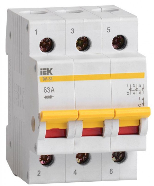  Выключатель нагрузки ВН-32 63А/3П IEK MNV10-3-063 