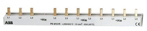  Разводка шинная 3ф PS3/12FI Comp(PIN) 12мод. 63А диф. ABB 2CDL230002R1012 