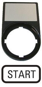  Шильдик "START" с держателем 30х50 M22S-ST-GB1 черн. EATON 216495 