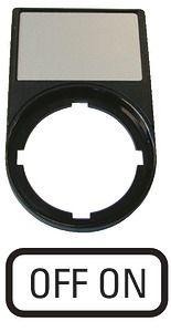  Шильдик "OFF-ON" с держателем 30х50 M22S-ST-GB10 черн. EATON 216499 
