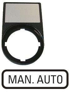  Шильдик "MAN-AUTO" с держателем 30х50 M22S-ST-GB11 черн. EATON 216500 