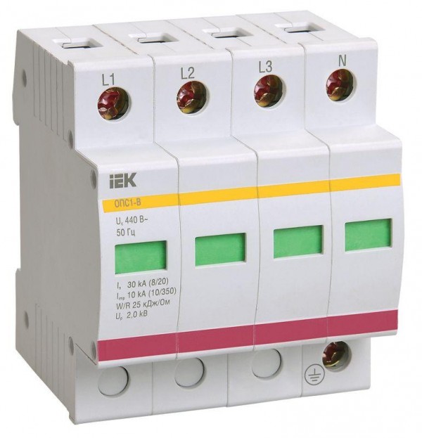  Ограничитель перенапряжения ОПС1-C 4P ИЭК MOP20-4-C 