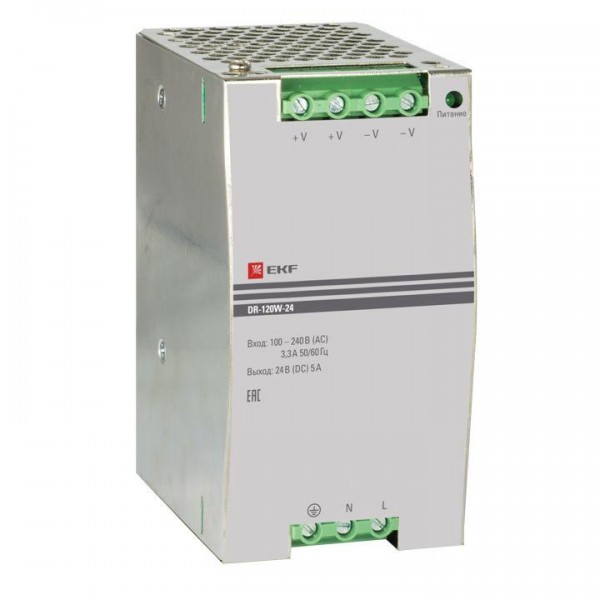  Блок питания 24В DR-120W-24 EKF dr-120w-24 
