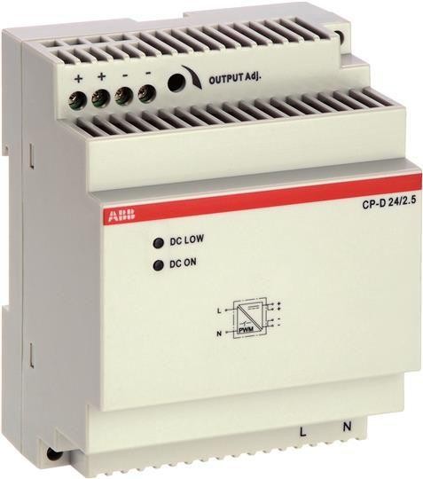  Блок питания CP-D 24/2.5 вх. 90-265В AC/120-370В DC вых. 24В DC/2.5А ABB 1SVR427044R0200 