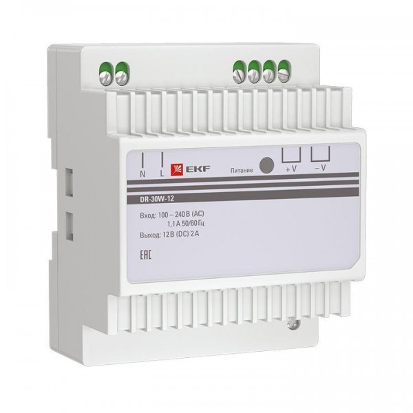  Блок питания 12В DR-30W-12 PROxima EKF dr-30w-12 