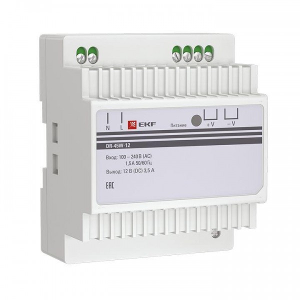  Блок питания 12В DR-45W-12 PROxima EKF dr-45w-12 