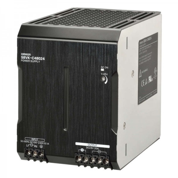  Источник импульсный S8VKC48024 480Вт вход. 240В 350В выход. 24В 20А частота 50/60Гц (47..450Гц) защита от перегрузки защита от повыш. напряж. Omron 375669 