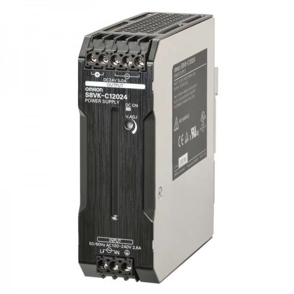  Источник импульсный S8VKC12024 120Вт вход. 240В 350В выход. 24В 5А частота 50/60Гц (47..450Гц) защита от перегрузки защита от повыш. напряж. Omron 375667 