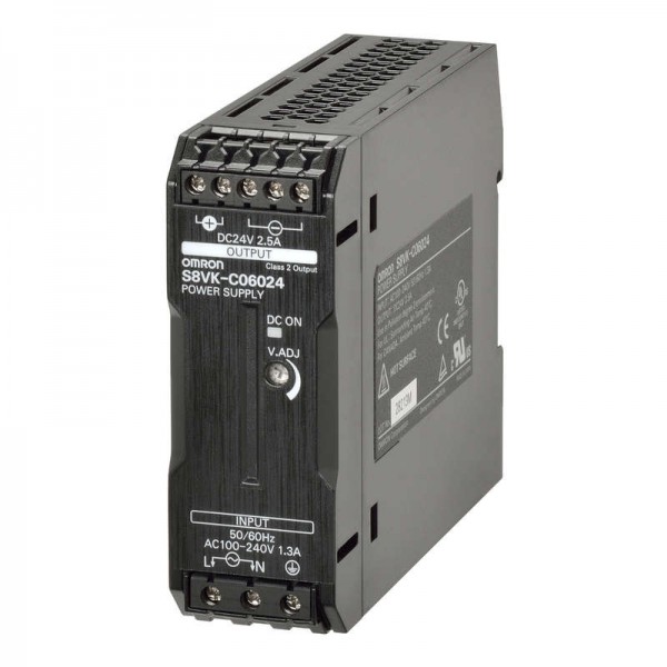  Источник импульсный S8VKC06024 60Вт вход. 240В 350В выход. 24В выход. 2.5А 50/60Гц (47..450Гц) защита от перегрузки защита от повыш. напряж. Omron 375666 
