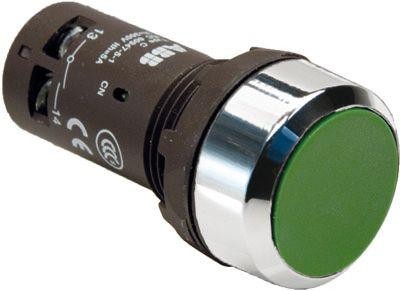  Кнопка CP1-30G-11 без фикс. 1HO+1H3 зел. ABB 1SFA619100R3072 