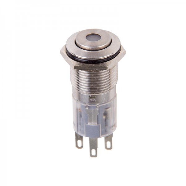  Кнопка антивандальная d16 220В Фикс (5с) ON-OFF/OFF-ON зел. Rexant 36-3262 