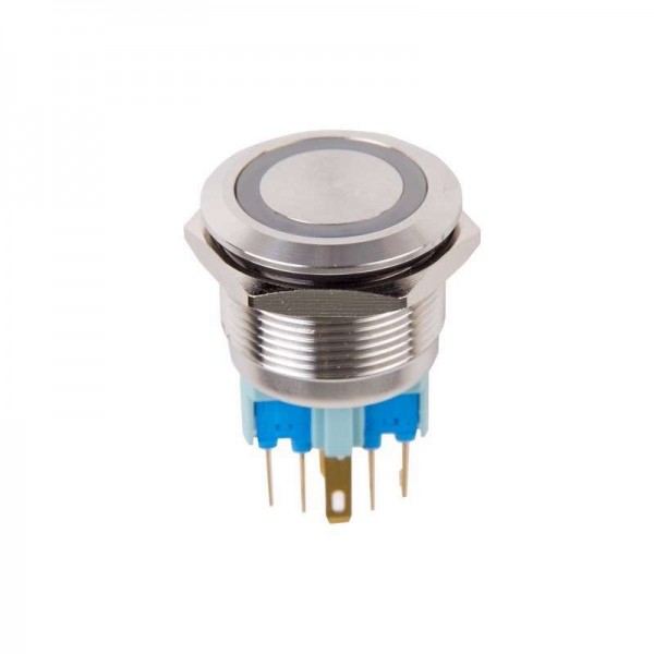  Кнопка антивандальная d22 250В Фикс (6с) ON-OFF/OFF-ON подсв/красн. Rexant 36-3530 