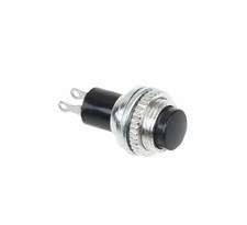  Выключатель-кнопка металл 220В 2А (2с) (ON)-OFF d10.2 черн. Mini (RWD-213) Rexant 36-3330 