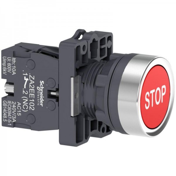  Кнопка ХА2 1НЗ пруж. возврат с "STOP" красн. SchE XA2EA4342 