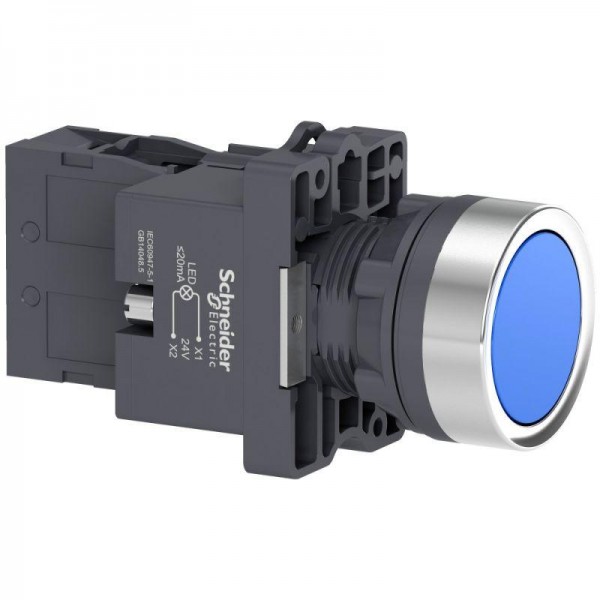  Кнопка LED 1НO 24В с подсвет. син. SchE XA2EW36B1 
