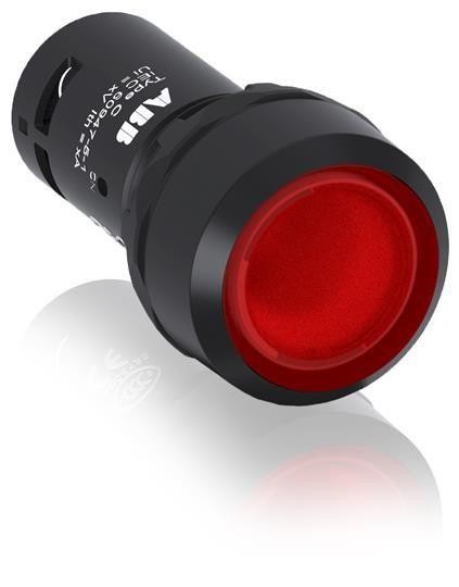  Кнопка с подсветкой CP1-13R-10 220В AC/DC с плоской клавишей без фикс. 1НО красн. ABB 1SFA619100R1311 