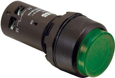  Кнопка с подсветкой CP4-12G-10 110-130В AC/DC с выступающей клавишей с фикс. 1НО зел. ABB 1SFA619103R1212 