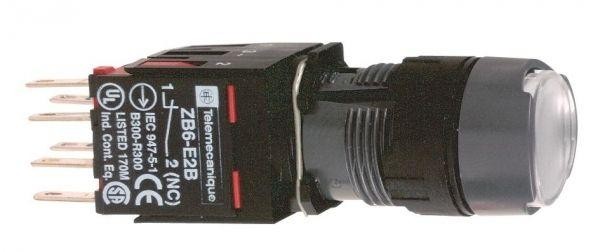  Кнопка 16мм 12 24В бел. SchE XB6AW1B5B 