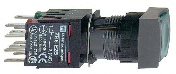  Кнопка 16мм 12 24В зел. с подсветкой SchE XB6CF3B5B 