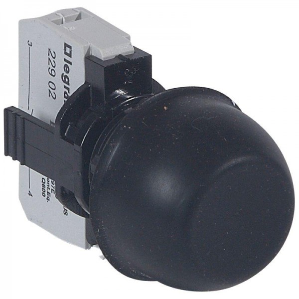  Кнопка НО с потайным толкателем черн. IP67 Osmoz Leg 023713 