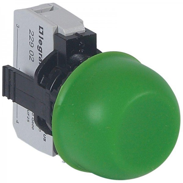  Кнопка НЗ с потайным толкателем зел. IP67 Osmoz Leg 023712 