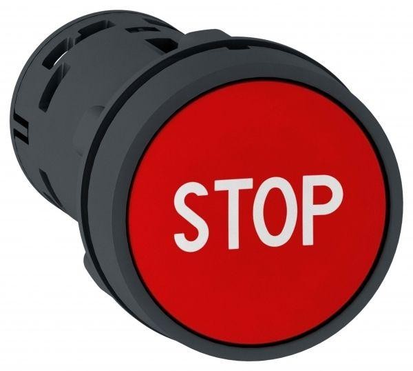  Кнопка 22мм НО+НЗ с маркир. "STOP" красн. SchE XB7NA4534 