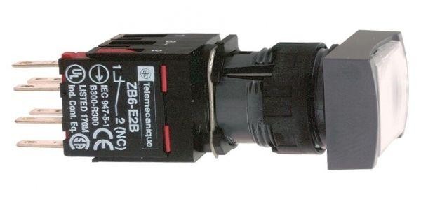  Кнопка 16мм 12-24В бел. с возвр. SchE XB6DW1B1B 