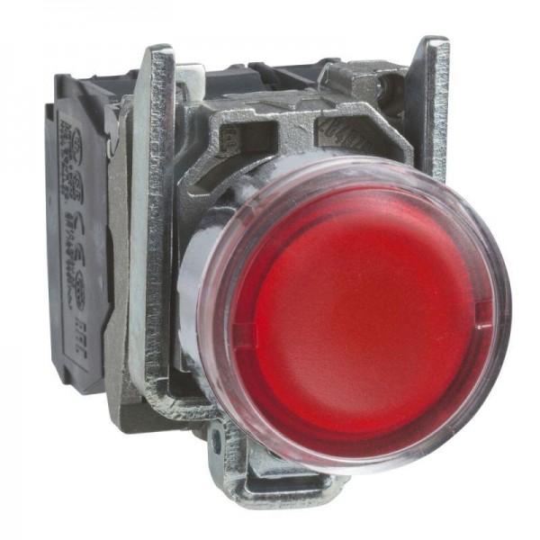  Кнопка 22мм 48-120В с возвр. с инд. красн. SchE XB4BW34G5 