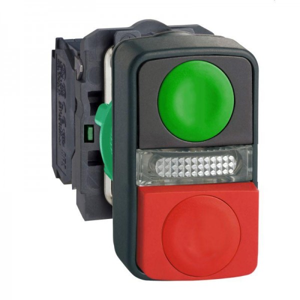 Кнопка двойная с маркир.+LED SchE XB5AW73731B5 