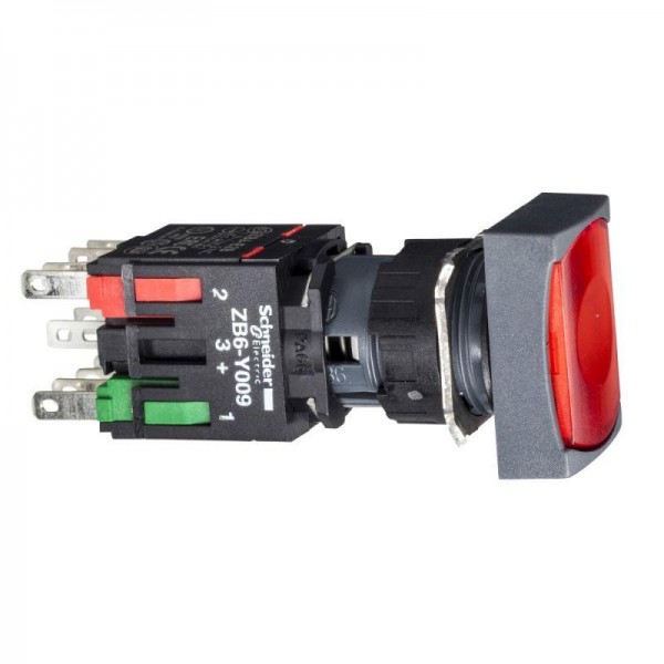  Кнопка 16мм с/подс. 12-24V красн. с возв. SchE XB6DW4B5B 