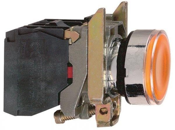  Кнопка 22мм 250В с возврат. с инд. желт. SchE XB4BW3565 
