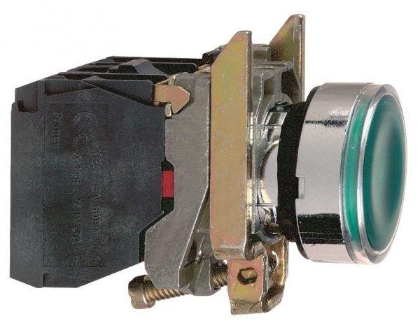  Кнопка без фикс. 1НO+1НЗ с подсветкой зел. SchE XB4BW33M5 