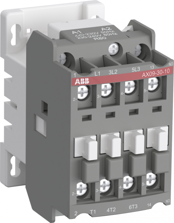  Контактор AX09-30-10-80 9А AC3 с катушкой управления 220-230В АС ABB 1SBL901074R8010 