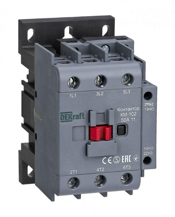  Контактор 50А 110В АС3 АС4 1НО+1НЗ КМ-102 SchE 22324DEK 