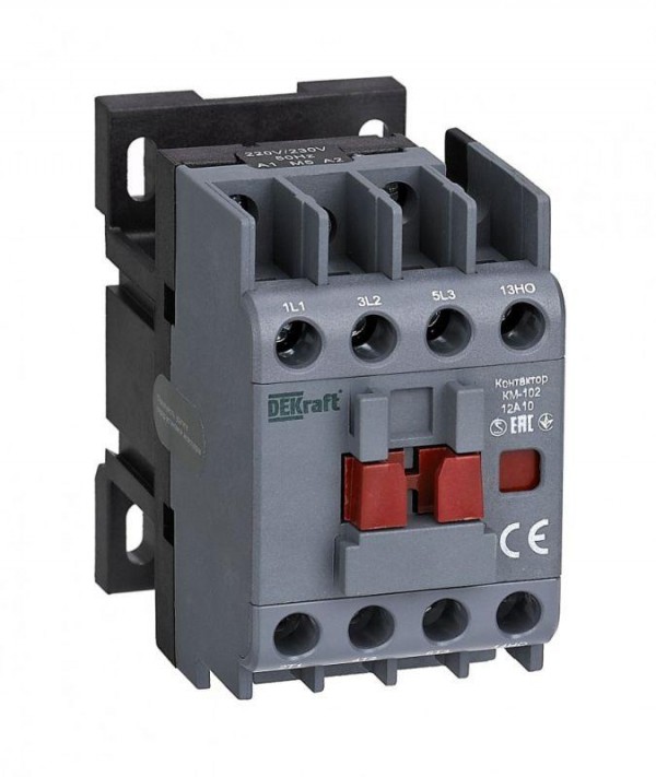  Контактор 12А 380В/400В АС3 АС4 1НЗ КМ-102 SchE 22039DEK 