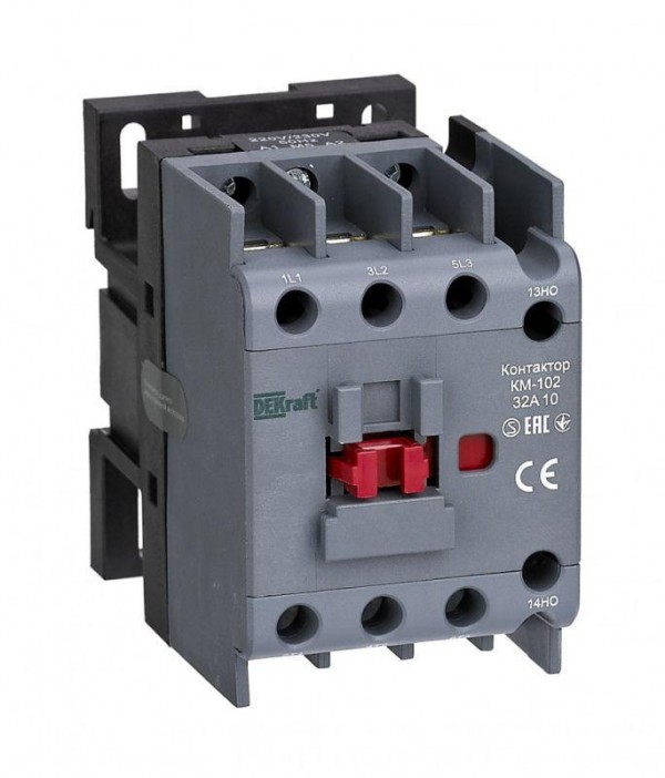  Контактор 32А 220В/230В АС3 АС4 1НЗ КМ-102 SchE 22037DEK 
