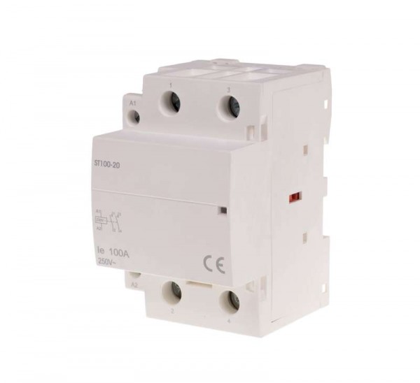  Контактор ST100-20 (контакт 2NO; 6.4Вт; 3 модуля; монтаж на DIN-рейке) F&F EA13.001.016 