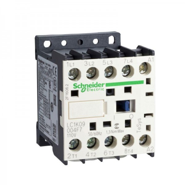  Контактор 4п K 2НО+2НЗ AC1 25А 400В 50/60Гц SchE LC1K09008V7 